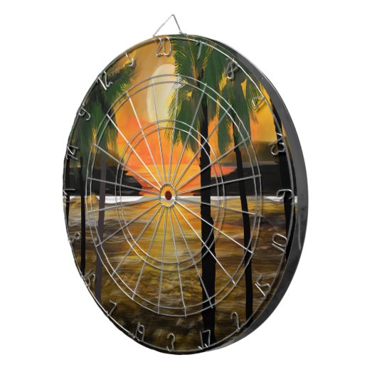 Ich Liebe Sonnenuntergang so Dartscheibe (Vorderseite rechts)