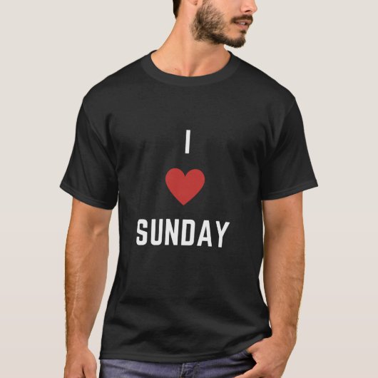 Ich Liebe Sonntag T-Shirt (Vorderseite)