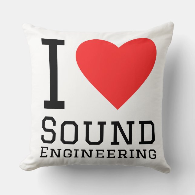 ich liebe Sound-Engineering  Kissen (Vorderseite)