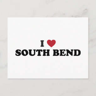 Ich liebe South Bend Indiana Postkarte