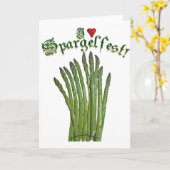 Ich Liebe Spargelfest! Karte (Gelbe Blume)