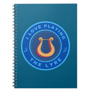 Ich Liebe spielt Lyre Notizblock