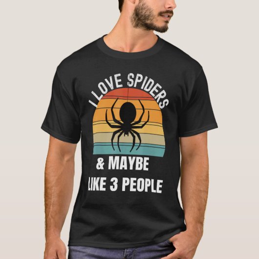 Ich Liebe Spinnen vielleicht wie 3 Personen T-Shirt (Vorderseite)