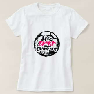 Ich liebe Sport-Champions-Typografie-Design T-Shirt