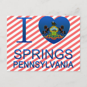 Ich liebe Springs, PA Postkarte