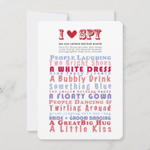 Ich liebe Spy Photo Hunt Game Einladung