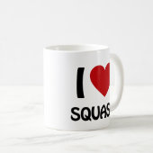 Ich liebe Squash Kaffeetasse (VorderseiteRechts)