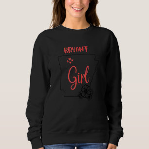 Ich liebe Staat Arkansas Blumenumriss Bryant Cit Sweatshirt