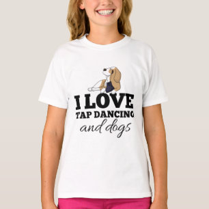 Ich Liebe stach Tanzen und Hunde T-Shirt
