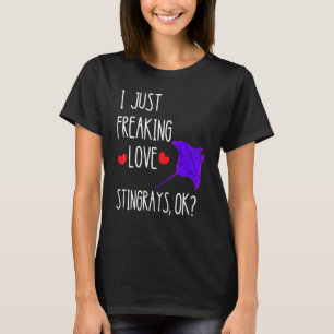 Ich liebe Stachelrochen Manta Rochen Hai Wasser T-Shirt