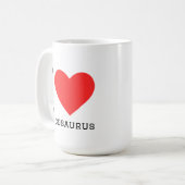Ich liebe Stegosaurus Kaffeetasse (Vorderseite Links)