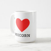 Ich liebe Steinbock Kaffeetasse (Vorderseite Links)