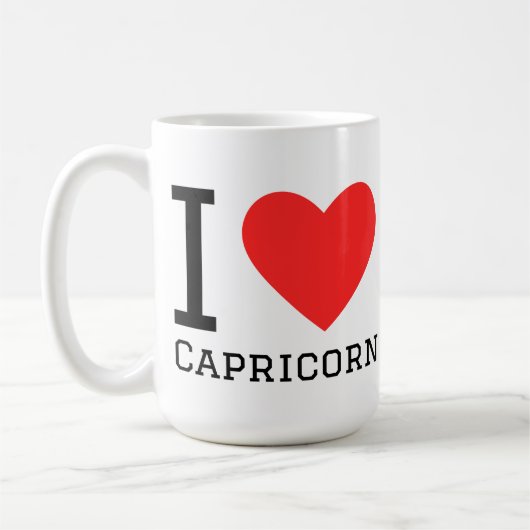 Ich liebe Steinbock Kaffeetasse (Links)