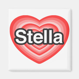 Ich liebe Stella. Ich liebe dich Stella. Herz Magnet