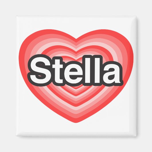 Ich Liebe Stella. Ich Liebe dir Stella. Herz Magnet (Vorne)