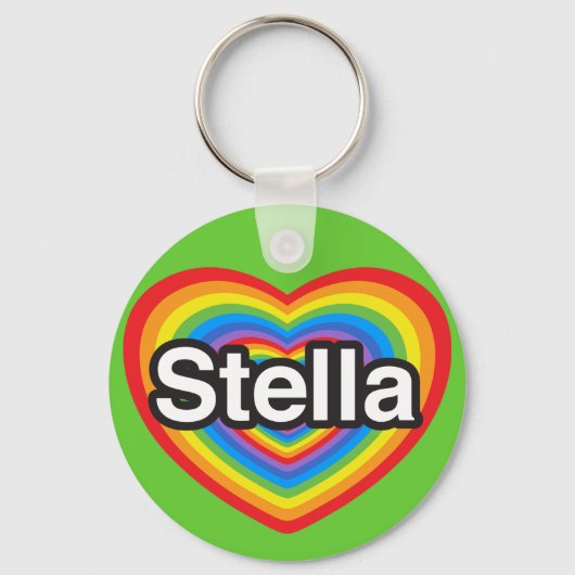 Ich Liebe Stella. Ich Liebe dir Stella. Herz Schlüsselanhänger (Vorderseite)