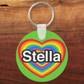 Ich Liebe Stella. Ich Liebe dir Stella. Herz Schlüsselanhänger (Vorderseite)