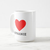 Ich liebe Stephanie Kaffeetasse (Vorderseite Links)