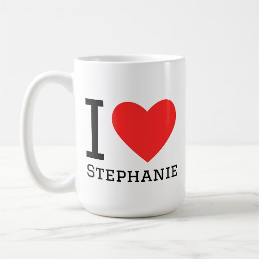 Ich liebe Stephanie Kaffeetasse (Links)