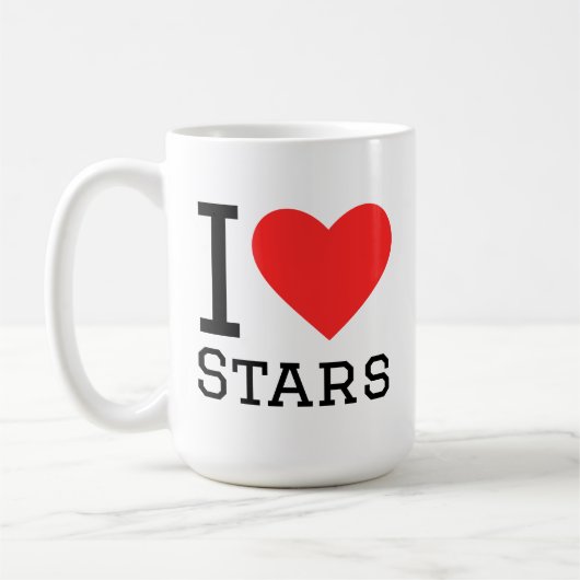Ich liebe Sterne Kaffeetasse (Links)
