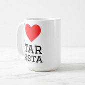 Ich liebe Sternennudeln Kaffeetasse (Vorderseite Links)