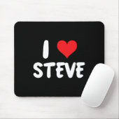 Ich liebe Steve - Herz - Name Mousepad (Mit Mouse)