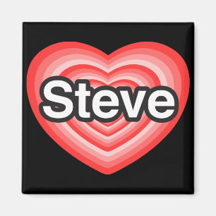 Ich liebe Steve. Ich liebe dich Steve. Herz Magnet