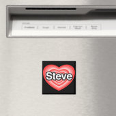 Ich Liebe Steve. Ich Liebe dir Steve. Herz Magnet (In Situ (Geschirrspüler))
