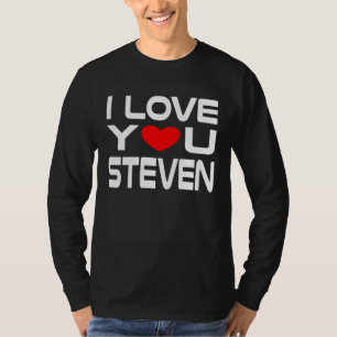 Ich liebe Steven Red Heart, um Honey I love you zu T-Shirt