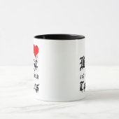 Ich Liebe Stiefel und Mädchen mit Tattoos Tasse (Zentrum)