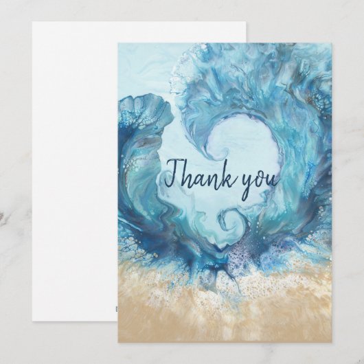 Ich Liebe Strand Danke Karte (Vorne/Hinten)