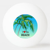 Ich Liebe Strand, Tropical Blue Tischtennisball (Vorderseite)