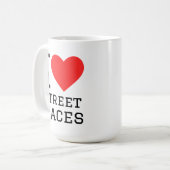 Ich liebe Straßenrennen Kaffeetasse (Vorderseite Links)