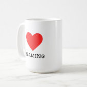 Ich liebe Streaming Kaffeetasse (Vorderseite Links)