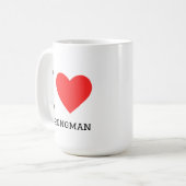 Ich liebe Strongman Kaffeetasse (Vorderseite Links)