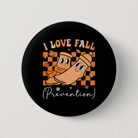 Ich liebe Sturzprävention Herbst Physiotherapie Fr Button (Vorderseite)