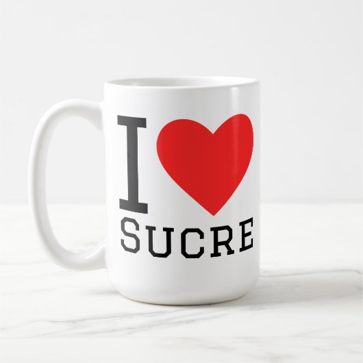 Ich liebe Sucre Kaffeetasse (Links)