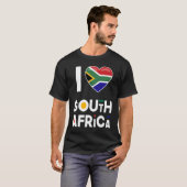 Ich liebe Südafrika Flagge Ich liebe Südafrika T-Shirt (Vorne ganz)