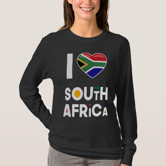 Ich liebe Südafrika  Flagge Ich liebe Südafrika T-Shirt (Vorderseite)