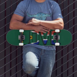 Ich liebe Südafrika mit Mitgefühl Skateboard