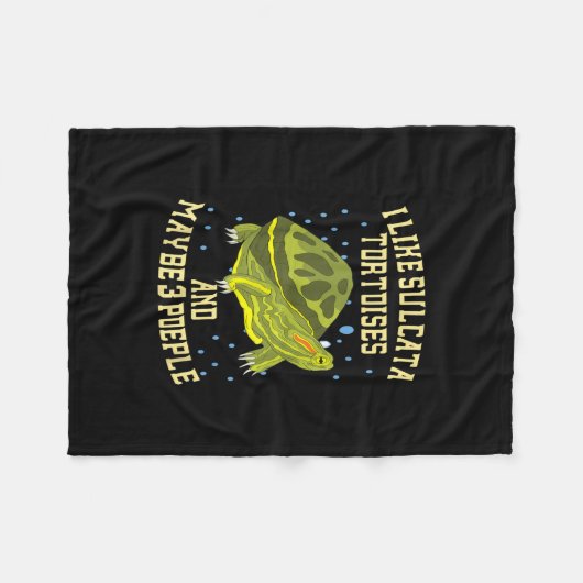 Ich Liebe Sulcata Tortoises und vielleicht 3 Perso Fleecedecke (Vorderseite (Horizontal))