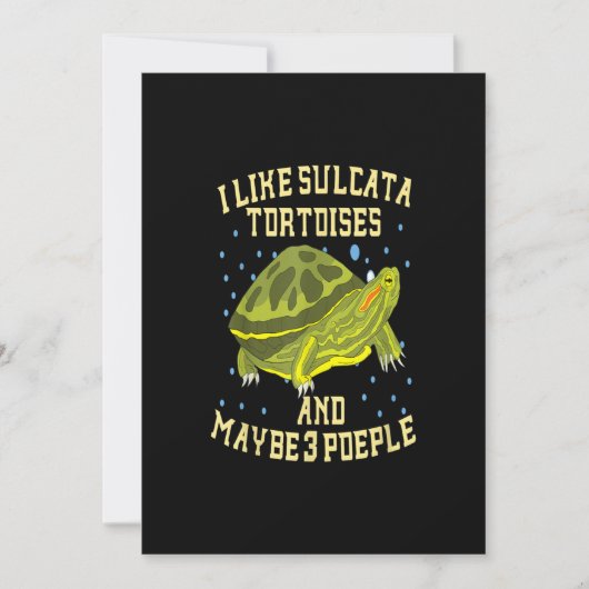 Ich Liebe Sulcata Tortoises und vielleicht 3 Perso Save The Date (Vorderseite)