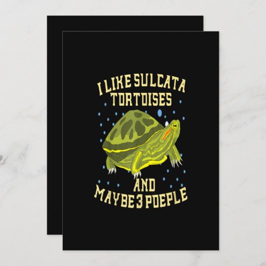 Ich Liebe Sulcata Tortoises und vielleicht 3 Perso Save The Date (Vorne/Hinten)