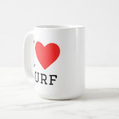 Ich liebe Surfen Kaffeetasse (Vorderseite Links)