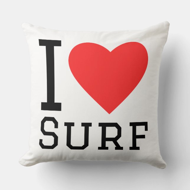 Ich liebe Surfen Kissen (Vorderseite)