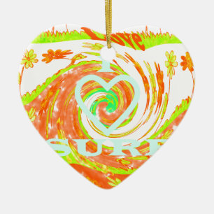 Ich liebe Surfen: Schöne Blumen mit cooler Textkun Keramikornament