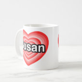 Ich Liebe Susan. Ich Liebe dir Susan. Herz Kaffeetasse (Vorderseite Links)