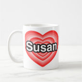 Ich Liebe Susan. Ich Liebe dir Susan. Herz Kaffeetasse (Links)