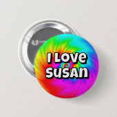 Ich liebe Susan ( Sie können die Wörter ändern ) Button (Vorne & Hinten)