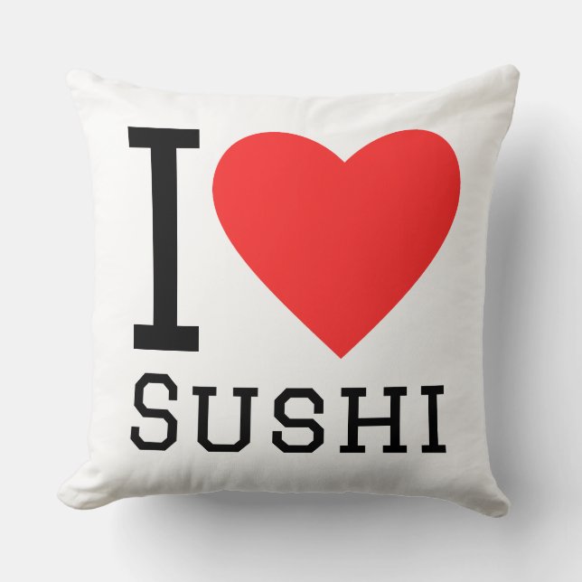 Ich liebe Sushi Kissen (Vorderseite)